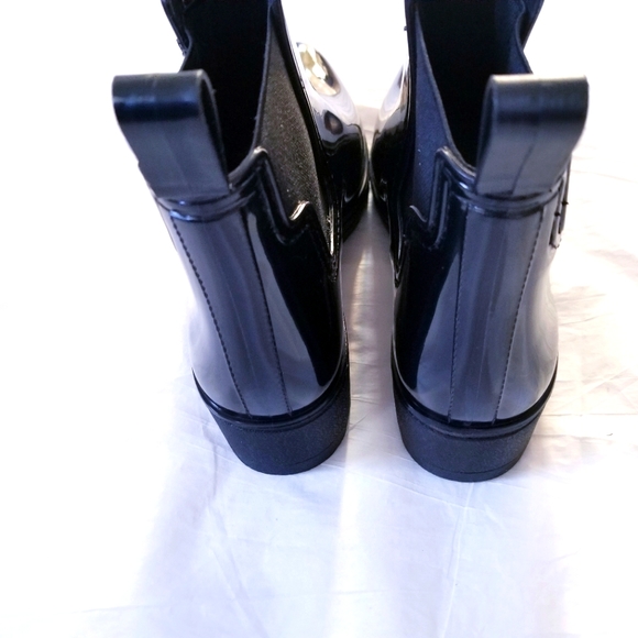 Women's Capellini Black Rain Boots Size - Picture 2 of 3